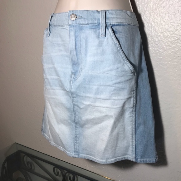 J.Crew Women's Blue Two Tone Denim Skirt - Picture 5 of 7